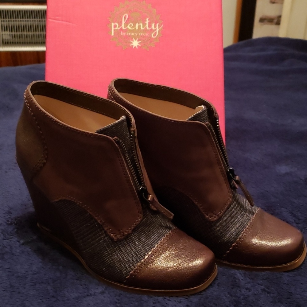 Plenty by Tracy Reese brown plaid Jackie Shooties